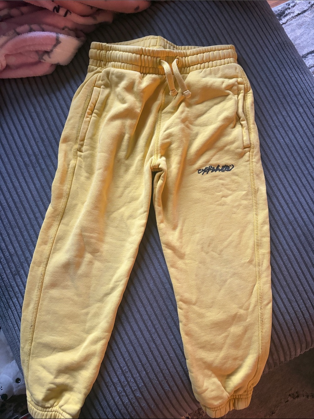 Off-White Kids Yellow Sweatpants Joggers